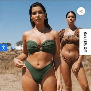 Montce Olive Micro Scrunch Lulu Bikini Bottom